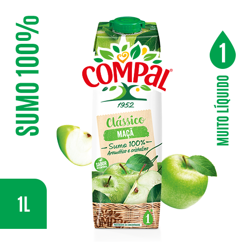 COMPAL 100% FRUTA MACA 12UN TSA 1L